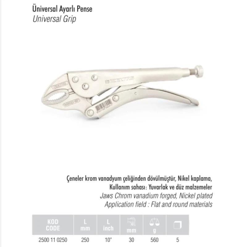 Üniversal Ayarlı Pense