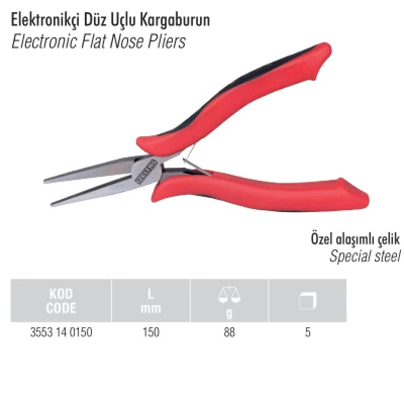 Elektronikçi Düz Uçlu Kargaburun